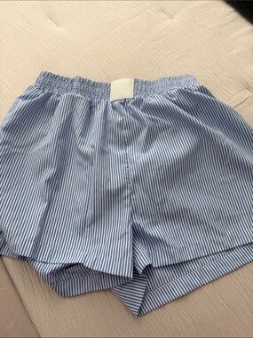 SHEIN Light Blue & White Striped Women’s Shorts